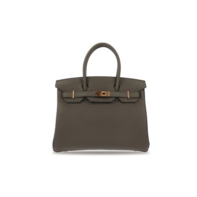 HERMÈS BIRKIN 30 VERT DE GRIS TOGO GOLD HARDWARE (30*23*15cm) 